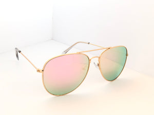 Classic Pink Mirror Aviator